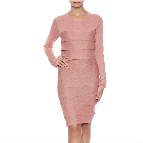 BCBGMAXAZRIA BLUSH MARIAH DRESS SIZE SMALL - Picture 2 of 9